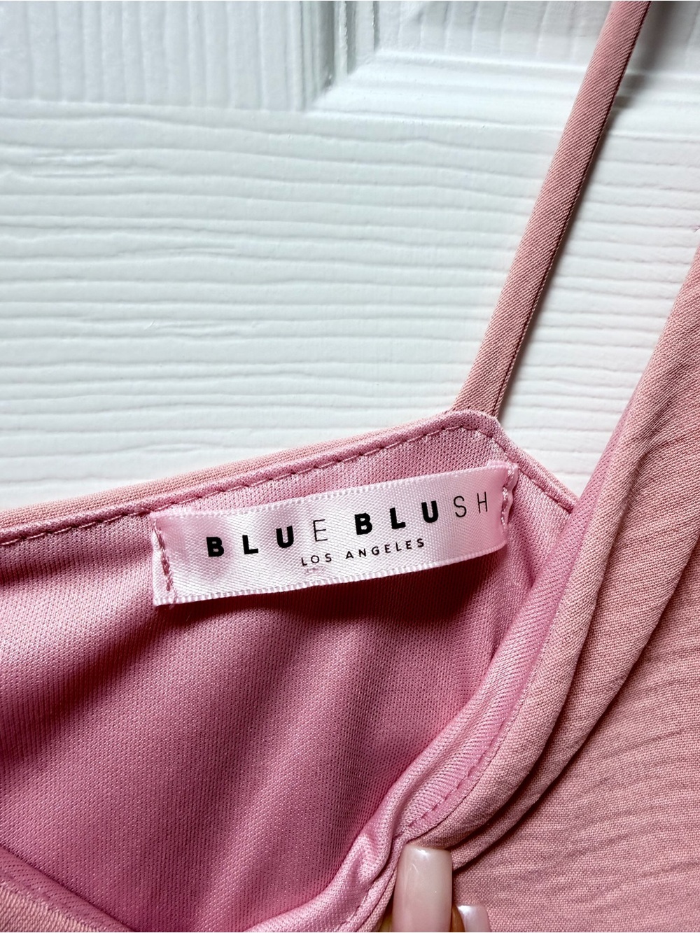 Blue Blush Pink One-Shoulder Ruffle Dress - Picture 2 of 2